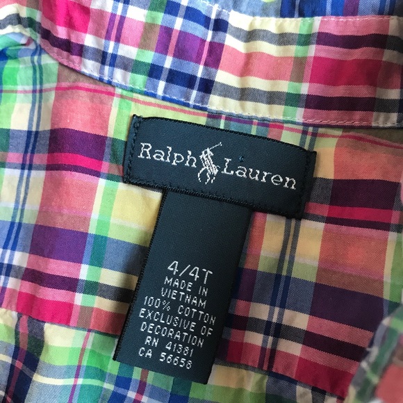 Ralph Lauren button down shirt 4T - Picture 4 of 8